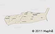 Shaded Relief Panoramic Map of Bouza, cropped outside