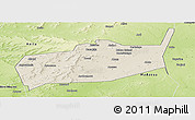 Shaded Relief Panoramic Map of Bouza, physical outside