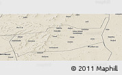 Shaded Relief Panoramic Map of Bouza