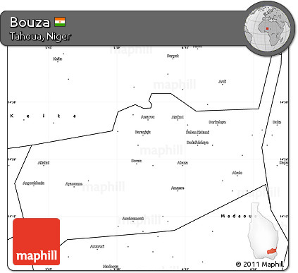 Blank Simple Map of Bouza