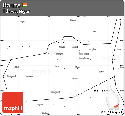 Blank Simple Map of Bouza