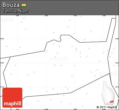 Blank Simple Map of Bouza, no labels