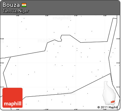 Blank Simple Map of Bouza, no labels