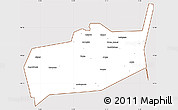Classic Style Simple Map of Bouza, cropped outside