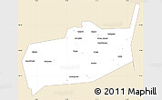 Classic Style Simple Map of Bouza, single color outside