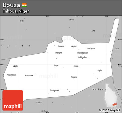 Gray Simple Map of Bouza