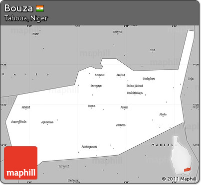 Gray Simple Map of Bouza