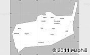 Gray Simple Map of Bouza, single color outside