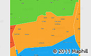 Political Simple Map of Bouza