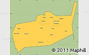 Savanna Style Simple Map of Bouza, cropped outside