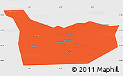 Political Simple Map of Illela, single color outside