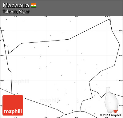 Blank Simple Map of Madaoua, no labels
