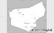 Gray Simple Map of Madaoua, cropped outside