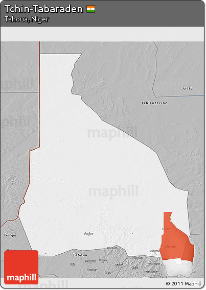 Gray 3D Map of Tchin-Tabaraden