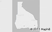 Gray 3D Map of Tchin-Tabaraden, single color outside
