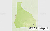 Physical 3D Map of Tchin-Tabaraden, lighten