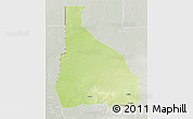 Physical 3D Map of Tchin-Tabaraden, lighten, semi-desaturated