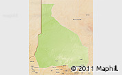 Physical 3D Map of Tchin-Tabaraden, satellite outside
