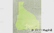 Physical 3D Map of Tchin-Tabaraden, semi-desaturated