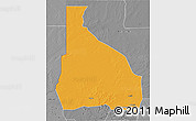 Political 3D Map of Tchin-Tabaraden, desaturated