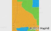 Political 3D Map of Tchin-Tabaraden