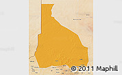 Political 3D Map of Tchin-Tabaraden, satellite outside