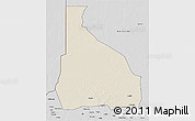 Shaded Relief 3D Map of Tchin-Tabaraden, desaturated