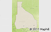 Shaded Relief 3D Map of Tchin-Tabaraden, physical outside