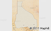 Shaded Relief 3D Map of Tchin-Tabaraden, satellite outside