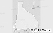 Silver Style 3D Map of Tchin-Tabaraden