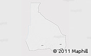 Silver Style 3D Map of Tchin-Tabaraden, single color outside