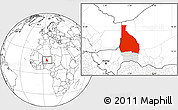 Blank Location Map of Tchin-Tabaraden, highlighted parent region