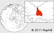 Blank Location Map of Tchin-Tabaraden
