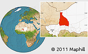 Satellite Location Map of Tchin-Tabaraden, highlighted country