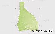 Physical Map of Tchin-Tabaraden, cropped outside
