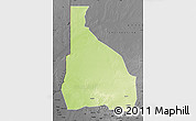 Physical Map of Tchin-Tabaraden, darken, desaturated