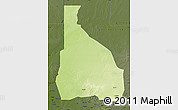 Physical Map of Tchin-Tabaraden, darken