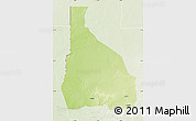 Physical Map of Tchin-Tabaraden, lighten