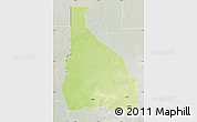 Physical Map of Tchin-Tabaraden, lighten, semi-desaturated