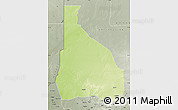Physical Map of Tchin-Tabaraden, semi-desaturated