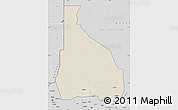 Shaded Relief Map of Tchin-Tabaraden, desaturated
