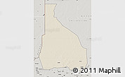 Shaded Relief Map of Tchin-Tabaraden, semi-desaturated