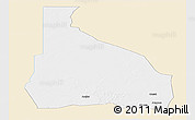 Classic Style Panoramic Map of Tchin-Tabaraden, single color outside