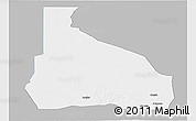 Gray Panoramic Map of Tchin-Tabaraden, single color outside