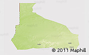Physical Panoramic Map of Tchin-Tabaraden, cropped outside