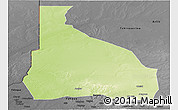 Physical Panoramic Map of Tchin-Tabaraden, darken, desaturated
