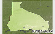 Physical Panoramic Map of Tchin-Tabaraden, darken