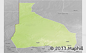 Physical Panoramic Map of Tchin-Tabaraden, desaturated