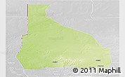 Physical Panoramic Map of Tchin-Tabaraden, lighten, desaturated
