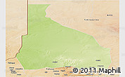 Physical Panoramic Map of Tchin-Tabaraden, satellite outside